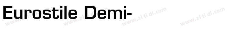 Eurostile Demi字体转换